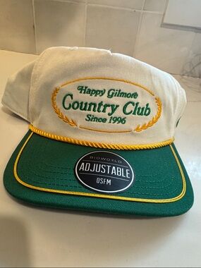 BIOWORLD Happy Gilmore Country Club Adjustable White & Green Cap